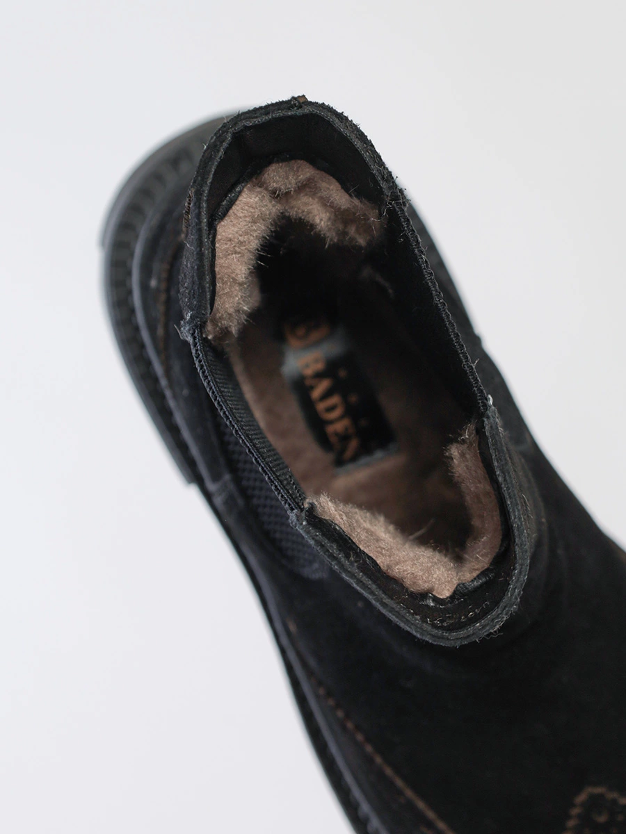 Ботинки-челси черного цвета с брогированием